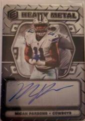 Micah Parsons #HM-MP Football Cards 2022 Panini Elements Heavy Metal Autographs Prices