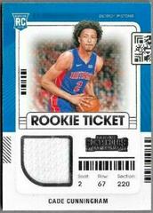 Cade Cunningham #RTS-CCU Basketball Cards 2021 Panini Contenders Rookie Ticket Swatches Prices