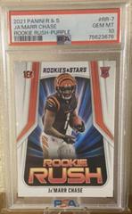 Ja'Marr Chase [Purple] #RR7 Football Cards 2021 Panini Rookies and Stars Rush Prices