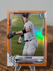 Aaron Judge [Orange Refractor] #25 Baseball Cards 2021 Bowman Chrome Prices