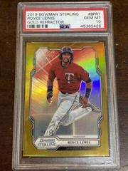 Royce Lewis [Gold Refractor] Baseball Cards 2019 Bowman Sterling Prices