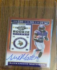 Alexander Mattison [Autograph Red] #102 Football Cards 2019 Panini Contenders Optic Prices