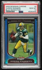 Aaron Rodgers [Blue Refractor] #6 Football Cards 2009 Bowman Chrome Prices