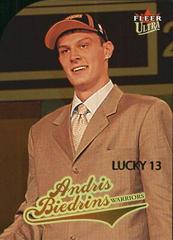 Andris Biedrins [Lucky 13 Gold Medallion] #186 Basketball Cards 2004 Ultra Prices