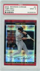 Toby Hall [Xfractor] #6 Baseball Cards 2002 Bowman Chrome Prices