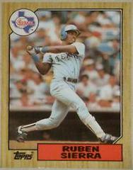 Ruben Sierra Baseball Cards 1987 Topps Tiffany Prices