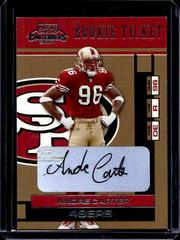 Andre Carter [Autograph] #104 Football Cards 2001 Playoff Contenders Prices