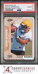Justin Jefferson [Gold] #2 Football Cards 2020 Sage Hit Prices