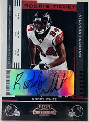 Roddy White [Preview Ticket Autograph Green] Football Cards 2005 Playoff Contenders Prices