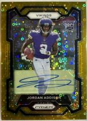 Jordan Addison [Autograph Gold] #368 Football Cards 2023 Panini Prizm No Huddle Prices