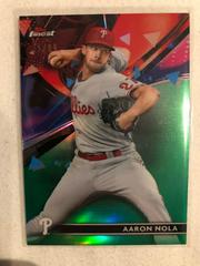 Aaron Nola [Green Refractor] #76 Baseball Cards 2021 Topps Finest Prices