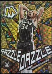 Giannis Antetokounmpo #12 Basketball Cards 2022 Panini Mosaic Razzle Dazzle Prices