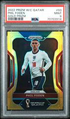 Phil Foden [Gold] #93 Soccer Cards 2022 Panini Prizm World Cup Prices