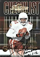 Frank Sanders [Autograph] #CL63 Football Cards 2000 Playoff Prestige Checklist Prices