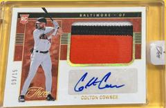 Colton Cowser [Jersey Autograph Holo Gold] #101 Baseball Cards 2023 Panini Three and Two Prices