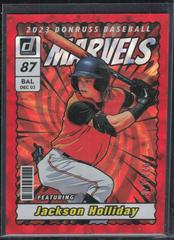 Jackson Holliday [Red] #M3 Baseball Cards 2023 Panini Donruss Marvels Prices