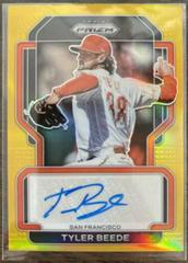 Tyler Beede [Gold Prizm] #S-TB Baseball Cards 2022 Panini Prizm Signatures Prices