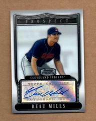 Beau Mills [Autograph] #BMI Baseball Cards 2007 Bowman Sterling Prospects Prices