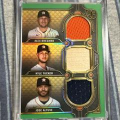 Kyle Tucker, Jose Altuve, Alex Bregman [Emerald] Baseball Cards 2022 Topps Triple Threads Relics Combos Prices