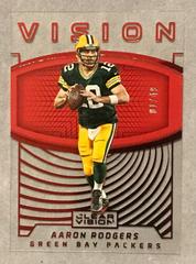 Aaron Rodgers [Red] #25 Football Cards 2016 Panini Clear Vision Prices