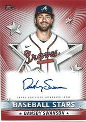 Dansby Swanson [Red] #BSA-DS Baseball Cards 2022 Topps Baseball Stars Autographs Prices
