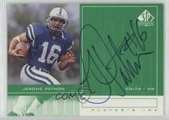 Jerome Pathon Football Cards 1998 SP Authentic Player's Ink Prices