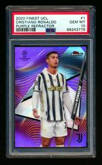 Cristiano Ronaldo [Purple Refractor] Soccer Cards 2020 Topps Finest UEFA Champions League Prices