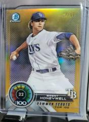 Brent Honeywell [Gold Refractor] Baseball Cards 2018 Bowman Scouts' Top 100 Prices