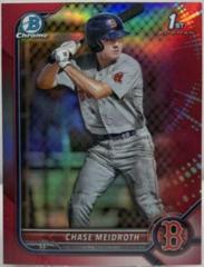Chase Meidroth [Red] #BD-92 Baseball Cards 2022 Bowman Draft Prices