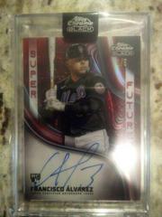Francisco alvarez [Red] Baseball Cards 2023 Topps Chrome Black Super Futures Autographs Prices