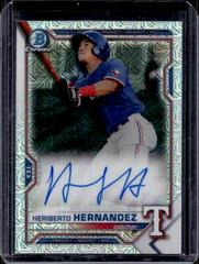 Heriberto Hernandez [Orange Refractor] #BMA-HH Baseball Cards 2021 Bowman Chrome Mega Box Mojo Autographs Prices