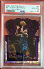 Anthony Edwards [Crystal Purple] #34 Basketball Cards 2021 Panini Crown Royale Prices