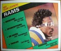 Rams Team Leaders [Eric Dickerson] #276 Football Cards 1984 Topps Prices