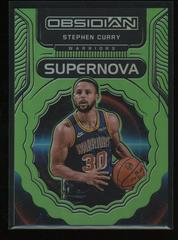 Stephen Curry [Green Flood] Basketball Cards 2021 Panini Obsidian Supernova Prices