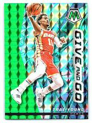 Trae Young [Green] #4 Basketball Cards 2022 Panini Mosaic Give and Go Prices