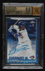 Vladimir Guerrero Jr. [Blue Wave Refractor] #RA-VGJ Baseball Cards 2019 Topps Chrome Rookie Autographs Prices