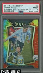 Lionel Messi [Striped Jersey Tie Dye Prizm] Soccer Cards 2015 Panini Select Prices