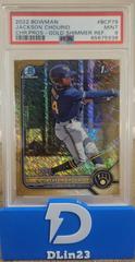 Jackson Chourio [Gold Shimmer Refractor] Baseball Cards 2022 Bowman Chrome Prospects Prices