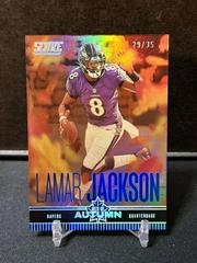 Lamar Jackson [Artist's Proof] #4 Football Cards 2023 Panini Score Men of Autumn Prices