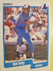 Tom Foley #344 Baseball Cards 1990 Fleer Prices