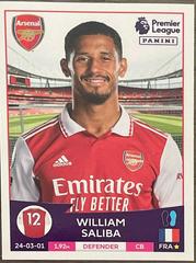 William Saliba #58 Soccer Cards 2023 Panini Premier League Stickers Prices