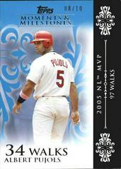 Albert Pujols [Blue] Baseball Cards 2008 Topps Moments & Milestones Prices