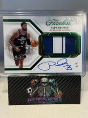 Paul George [Emerald Horizontal Patch Auto] #19 Basketball Cards 2022 Panini Flawless Patch Autograph Prices