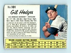 Gil Hodges [Hand Cut] Baseball Cards 1962 Jell O Prices