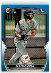 Spencer Jones [Blue] #BP-139 Baseball Cards 2023 Bowman Paper Prospects Prices