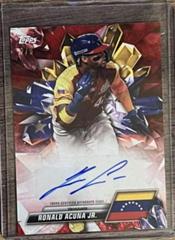 Ronald Acuna Jr. [Red Hot] Baseball Cards 2023 Topps World Classic International Gems Autographs Prices