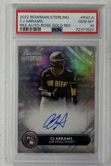 CJ Abrams [Rose Gold] Baseball Cards 2022 Bowman Sterling Rookie Autographs Prices
