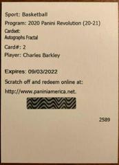 Charles Barkley [Fractal] Basketball Cards 2020 Panini Revolution Autographs Prices