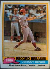 Johnny Bench #201 Baseball Cards 1981 Topps Prices