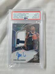 Zion Williamson [Jersey Autograph Wave] Basketball Cards 2019 Panini Spectra Prices